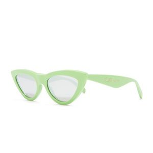 Light Green Celine Smoke Lens Cat Eye Sunglasses